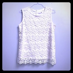 Cream sleeveless shirt by Adiva